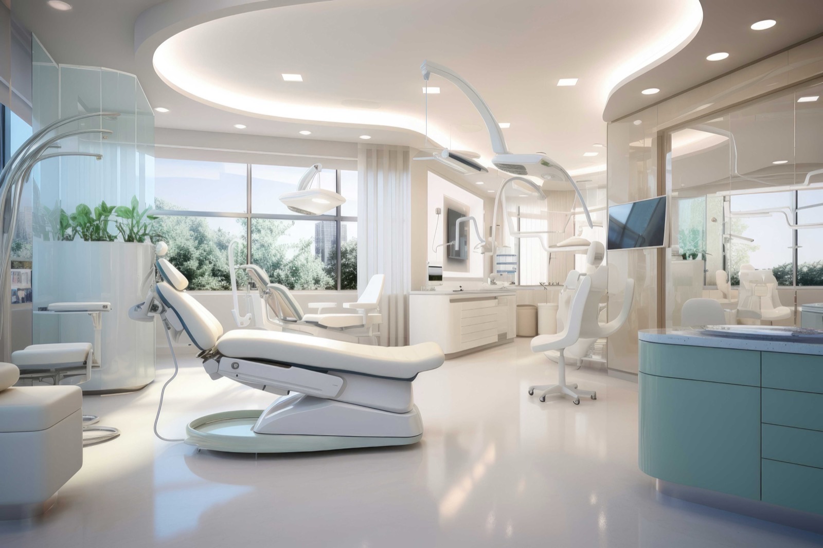 Modern diş kliniği tedavi odası