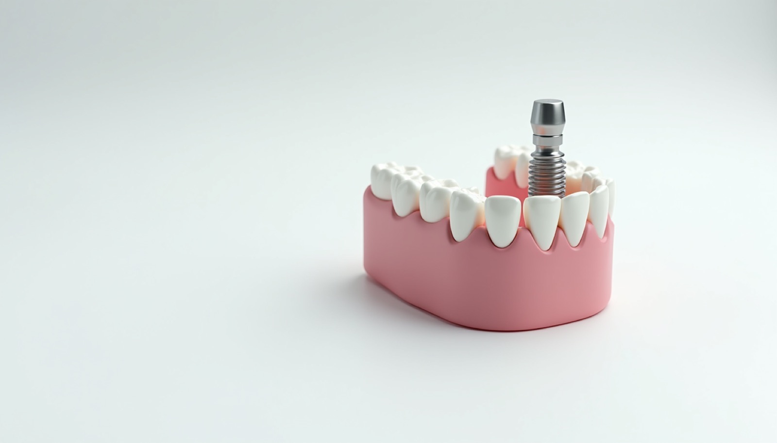 Diş modeli üzerinde implant